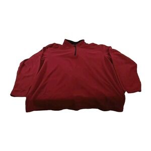 Reel Legends Fleece Jacket Mens Size XL Maroon 1/4 Zip Front Pockets Lite Weight